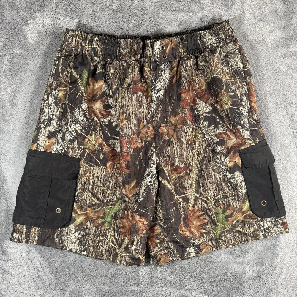 Wilderness Dreams Swim Shorts Mens Size XL Brown Camo Cargo Microfiber Hunting